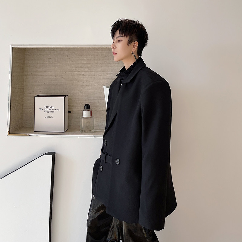 暗黑山本风设计感西装外套男设计师款痞帅炸街西服H1536P130,男装西服,星座1114（原A254）