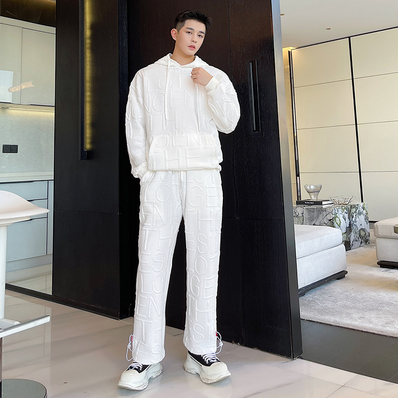 设计感高级男装潮发型师网红穿搭一套衣服运动休闲套装H1337P155,男装休闲套装,星座1114（原A254）
