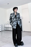 高级感重工艺蝴蝶灰色西装外套男女气质宽松显瘦西服潮H2190P135，男装西服，星座1114（原A254）
