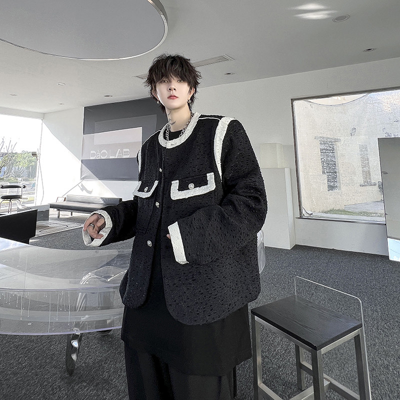 小香风外套男女短款白色长袖设计感小众西装上衣潮流H2050P135,男装西服,星座1114（原A254）