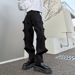 微弹力潮重工风休闲裤哈伦裤休闲裤脚踩宽松型休闲长裤男士美式图片