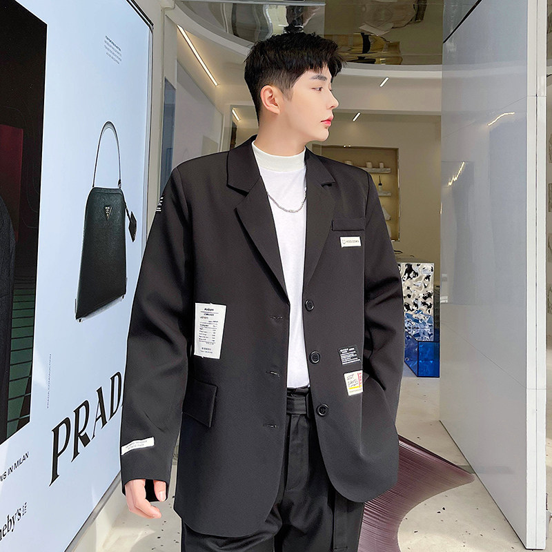 2021ins休闲西服男痞帅炸街小西装帅气外套上衣H1172P128,男装西服套装,星座1114（原A254）