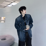 走秀款复古小众设计感牛仔外套男高级感水洗做旧夹克潮H2000P155，男装工装外套，星座1114（原A254）