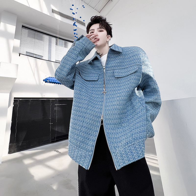 ins明星同款美式复古街头水洗牛仔上衣时尚夹克外套潮H1768P125，男装夹克，电商A254