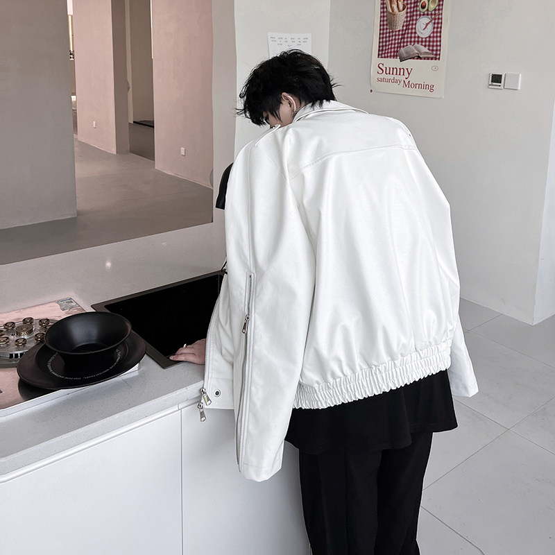 小众解构设计师款PU皮衣夹克外套男金属高级机车服潮流H1976P135,男装皮衣,星座1114（原A254）