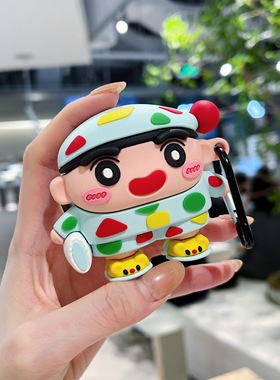 适用airpodspro2保护套苹果耳机airpods4保护壳3三代蜡笔小新airpod硅胶aipods蓝牙耳机套盒ipod软壳pro2二代