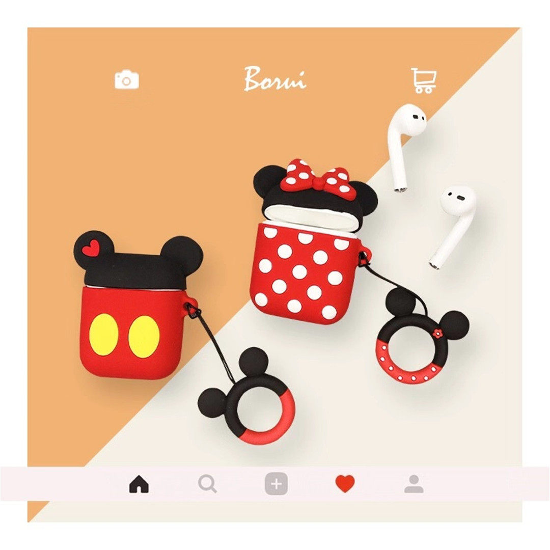 卡通米奇米妮情侣苹果AirPods硅胶蓝牙耳机个性可爱女款软保护套|ruв категории Цифровые аксессуары, MP3/Mp4 аксессуары, наушники - от Buy2taobao.com для оказания профессиональной услуги покупки агента Taobao