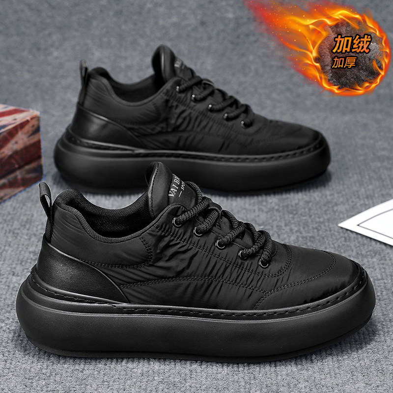 棉鞋男冬季加绒保暖厚底棉靴男士东北户外皮毛一体羽绒防滑雪地靴