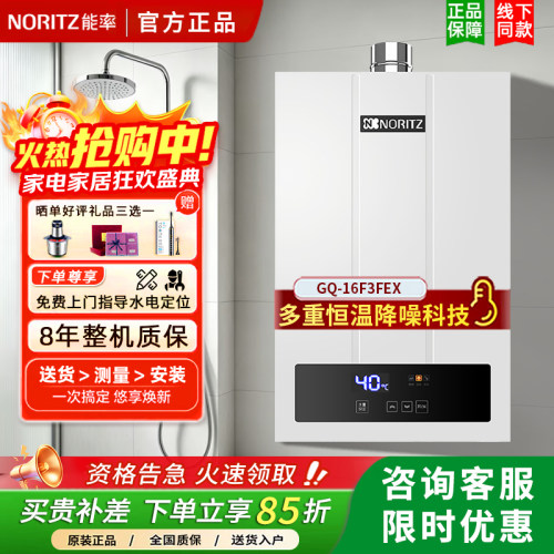 能率智能恒温16L强排式天然气