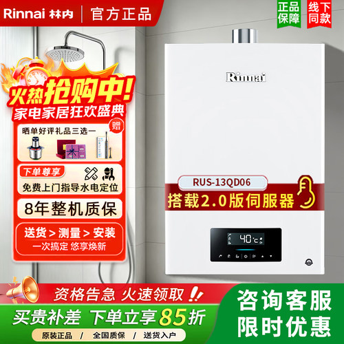 林内智能恒温恒温16升强排式