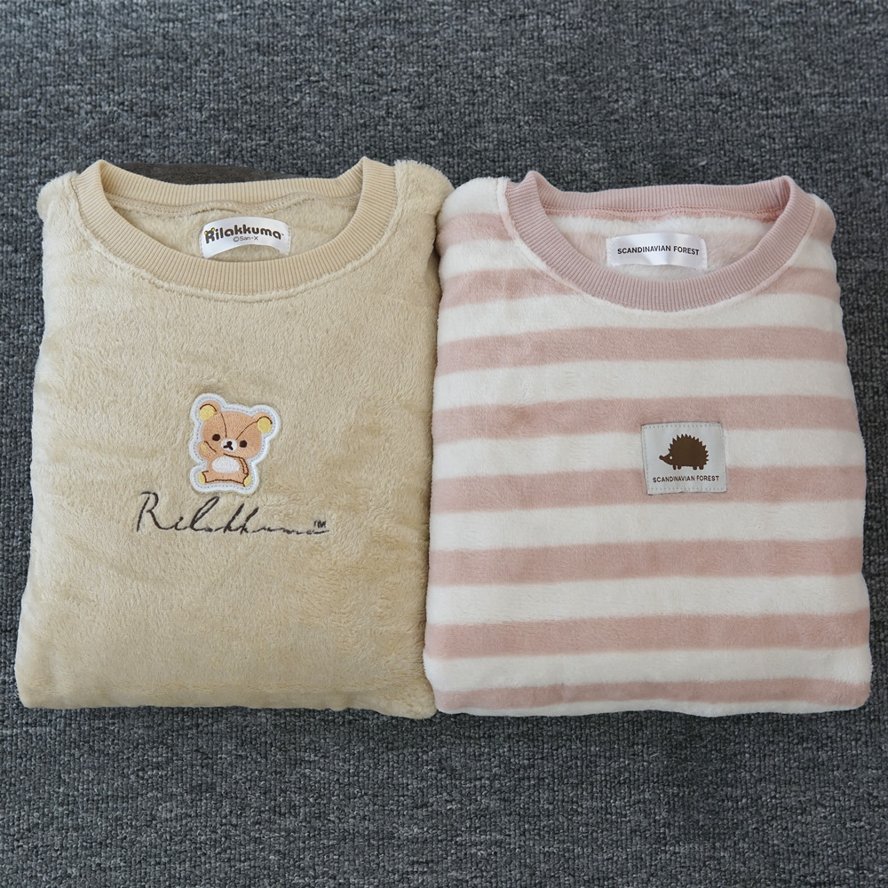 日单法兰绒秋冬大童家居服套装