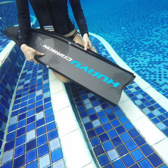 huayucarbon自由潜长脚蹼 哑光碳纹光面 huayu碳纤维彩色镜面脚蹼