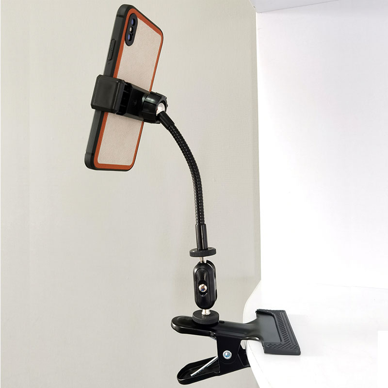 金属大力夹直播床头伸缩平板支架