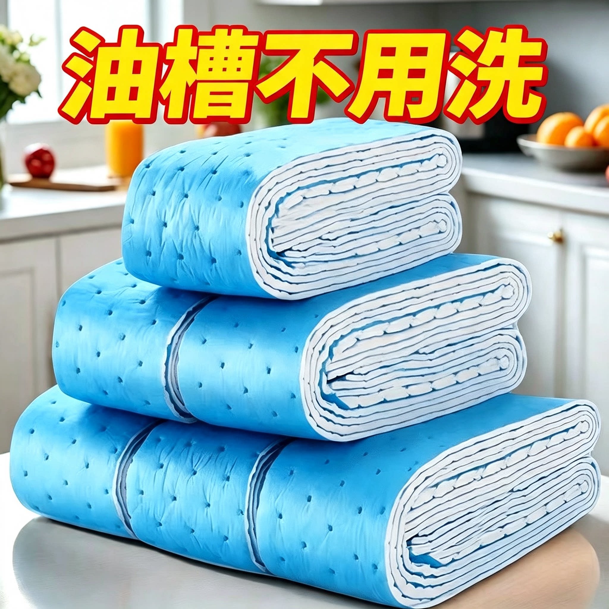 抽油烟机蓝膜防油贴纸接油槽