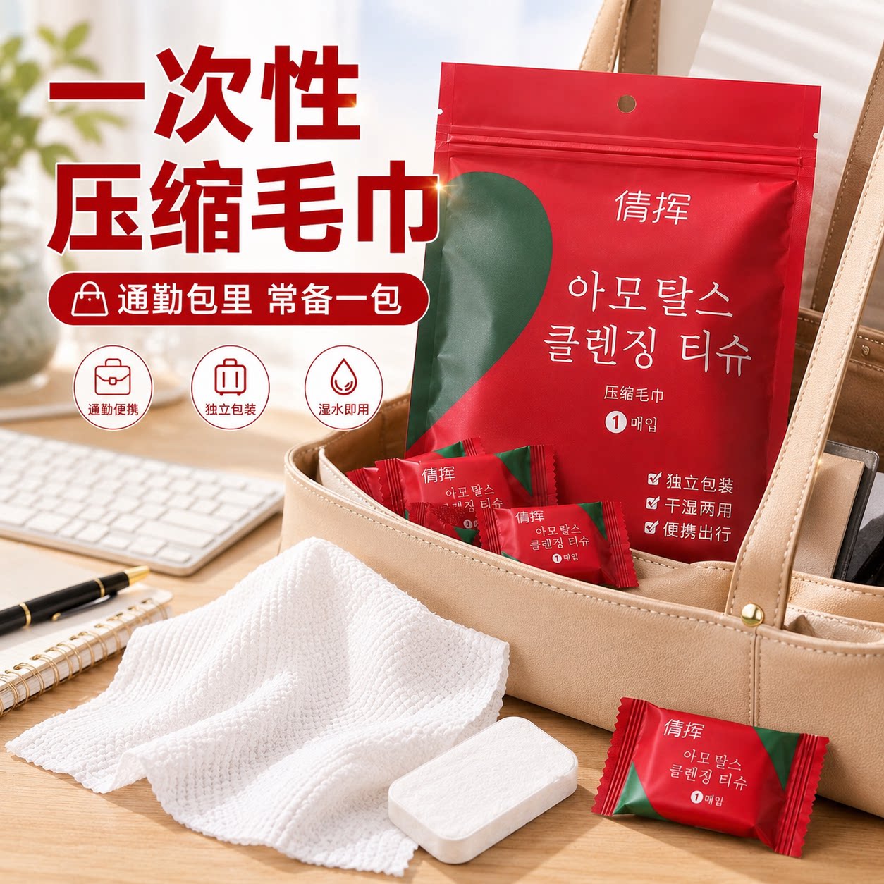 便携压缩一次性加大加厚洗脸巾