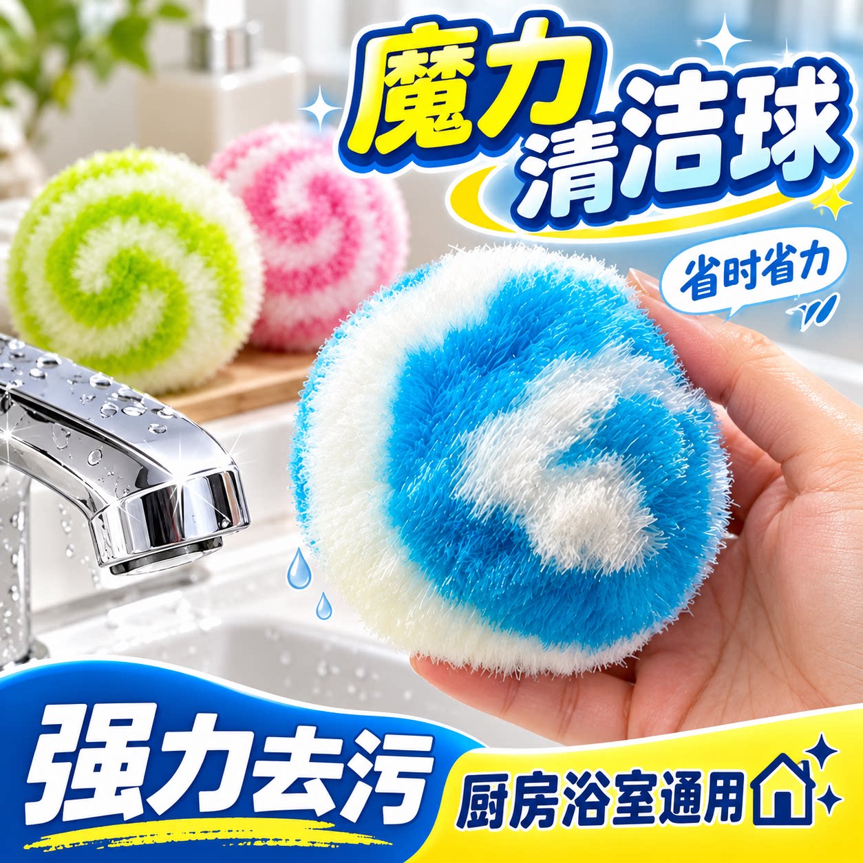 新款魔法清洁球浴室瓷砖清洁刷