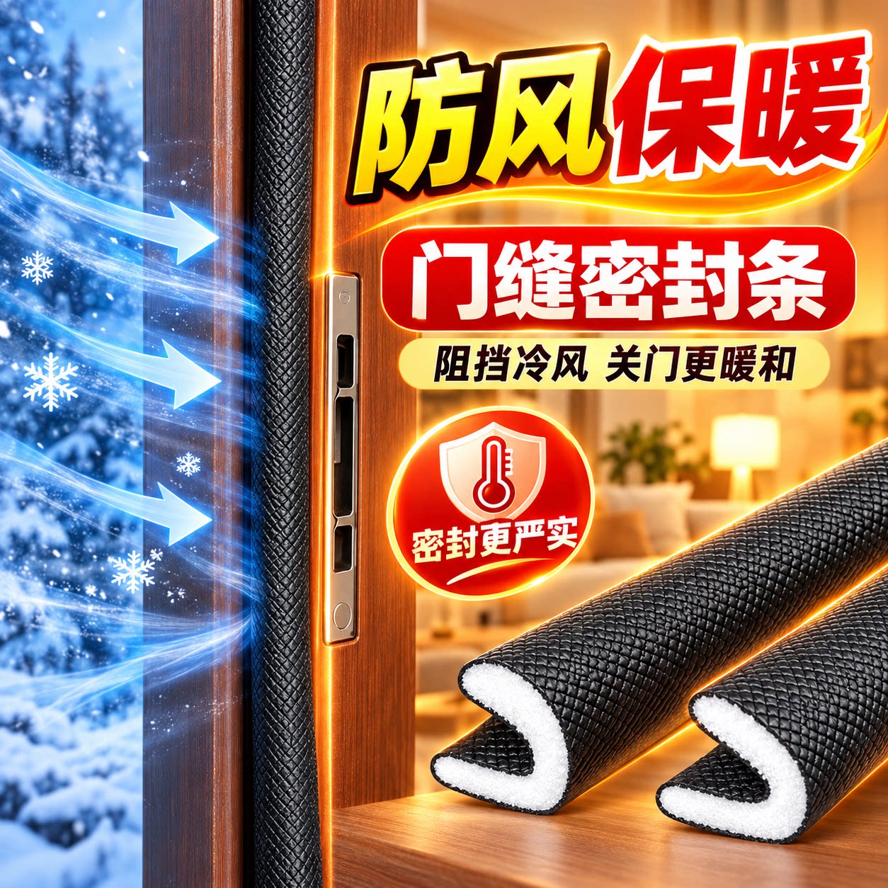 门缝密封条防盗门入户木门框缝隙