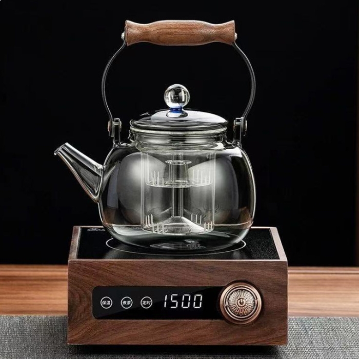 茶总堂电陶炉胡桃木小型烧水电茶