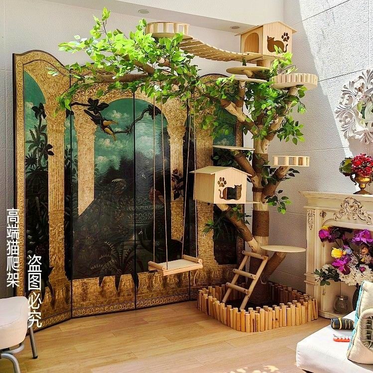 猫爬架猫窝一体猫玩具猫抓板窝猫爬架特价清仓逗猫猫咪攀爬架耐磨