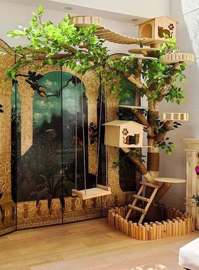 猫爬架猫窝一体猫玩具猫抓板窝猫爬架特价清仓逗猫猫咪攀爬架耐磨