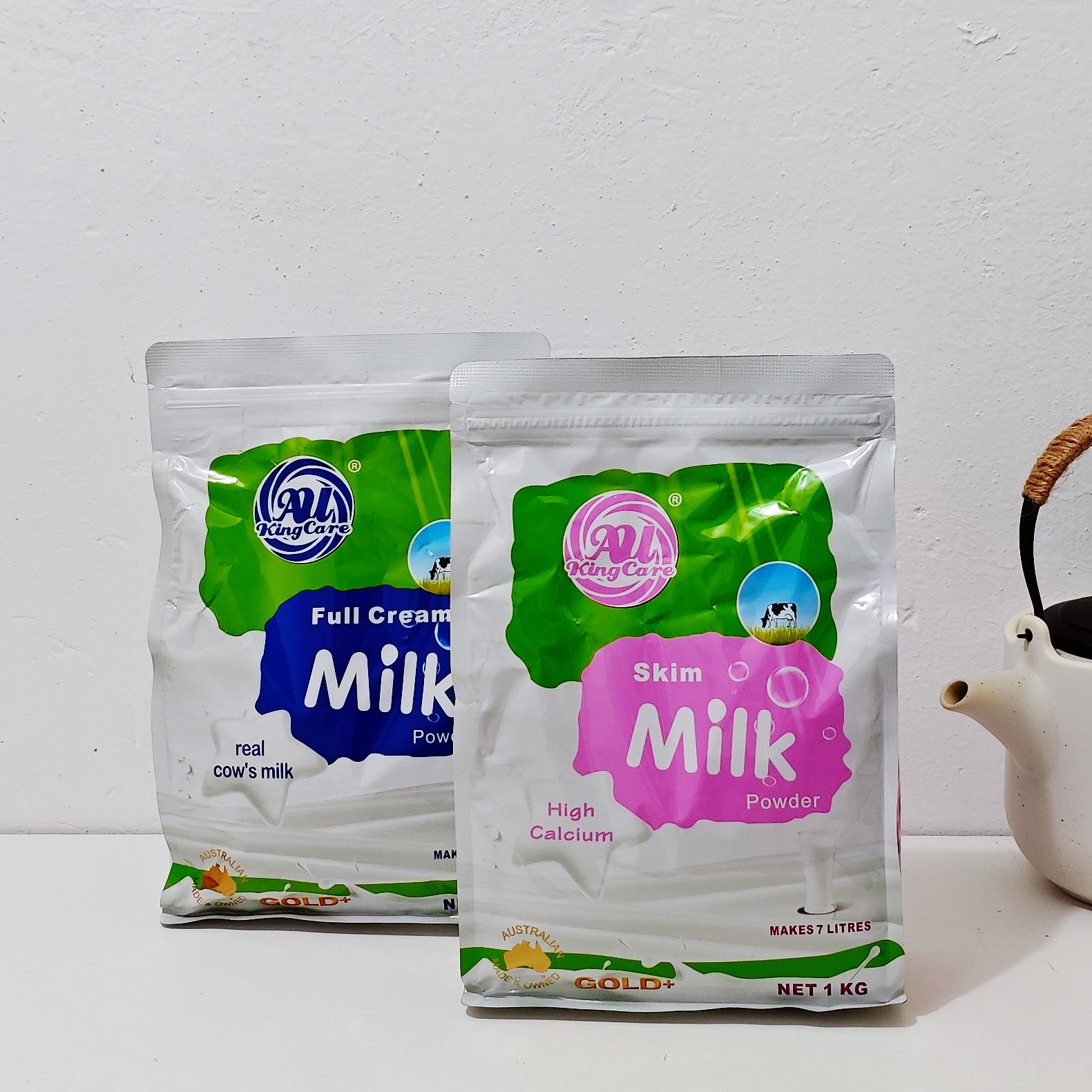 珍澳高钙全脂脱脂奶粉1kg澳洲进口儿童青少年学生成人年货送礼