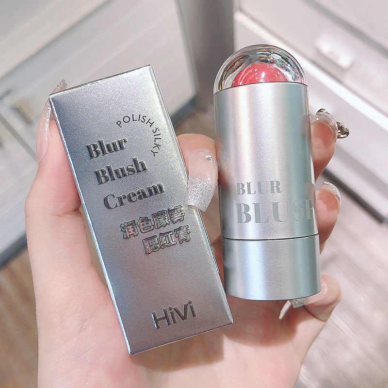 HiVi润色朦雾银管腮红棒唇颊可两用显色自然哑光素颜学生女腮红膏