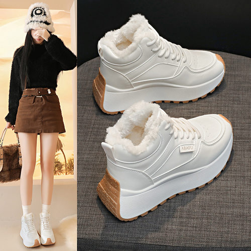 ZY2021厚底雪地靴女2025新款冬季棉鞋女加绒加厚保暖休闲运动鞋子