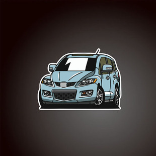 汽车贴纸适用于JDM贴纸卡通反光车贴#CX7#mazdaCX7#ER3P   8233