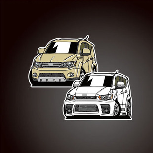 汽车贴纸适用于#mitsubishi#outlander#roadest#CW5W 8226