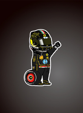 2024 #MonzaGP冠军 Charles Leclerc卡通人偶汽车贴纸定制7899