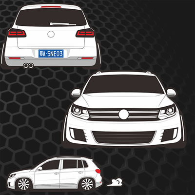 途观汽车改装贴纸汽车改装