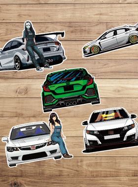 定制贴纸适用于本田思域FD2 FK2 FK8 FL5汽车个性定制贴纸 7219