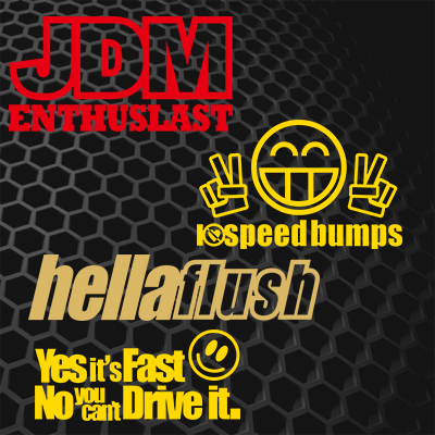 jdm低趴改装英文车贴定制