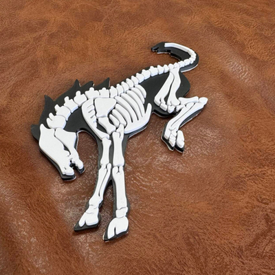 福特烈马车位标改装搞笑骨骼马始祖立体车标汽车3d车贴定制  8291