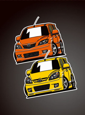 汽车贴纸适用于#demio#demiosport汽车反光车贴  8263