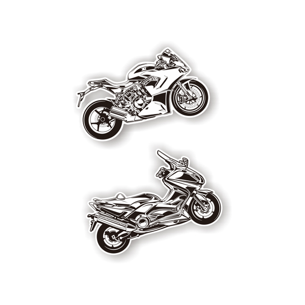 ducati950杜卡迪 yamaha tmax 530雅马哈摩托车贴纸剪影车贴7559