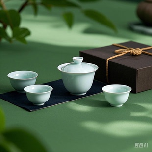 陶瓷功夫茶具套装 茶杯 家用一壶多杯中式 茶具简约送礼盲盒2025新款