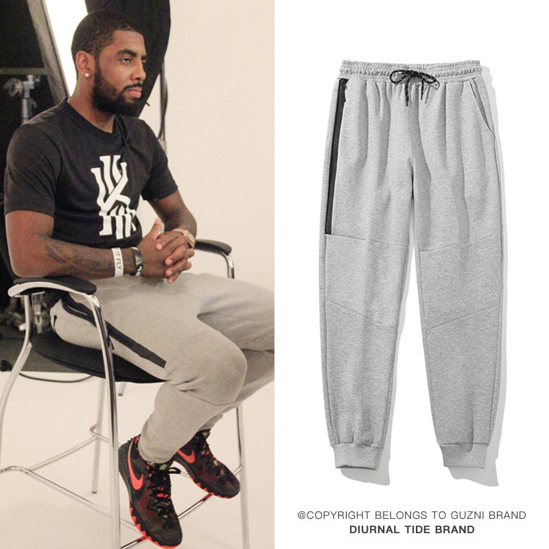 德鲁大叔同款运动裤男欧文长裤美式训练篮球裤宽松束脚抽绳卫裤潮