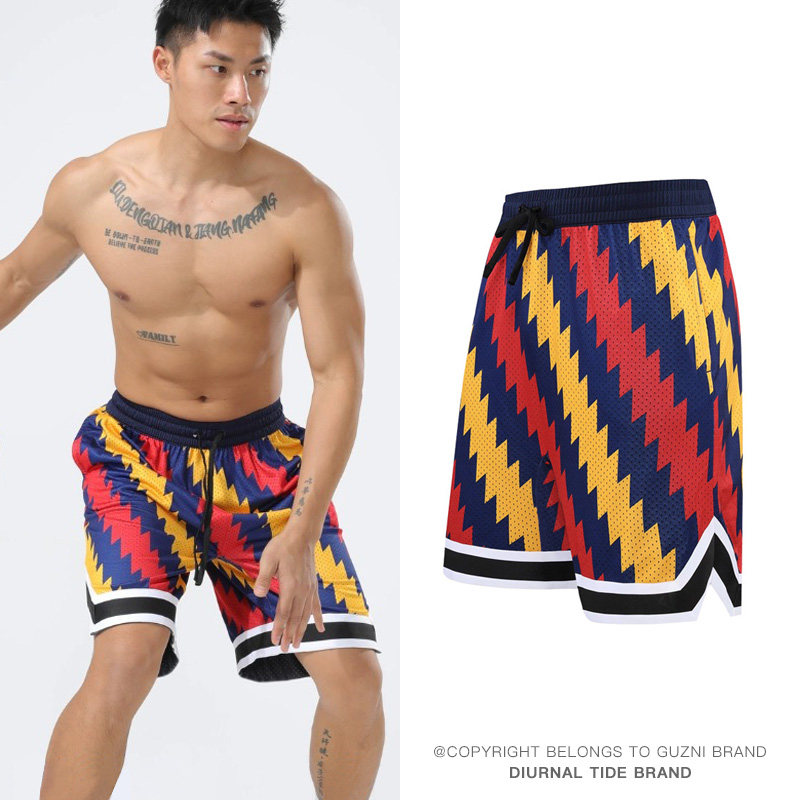 勇士队短裤男美式篮球运动五分裤库里复古速干夏季跑步训练裤子潮