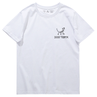 始祖狗T恤2024新款始祖猫鸡猪兔恶搞潮牌情侣装男女纯棉短袖衣服