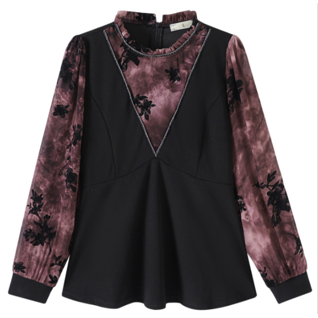 春秋款大码女装胖妹妹气质显瘦上衣7126