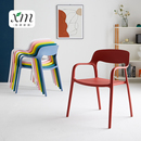 简约靠背椅子家用餐椅北欧塑料凳子创意餐桌椅折叠培训小椅子网红