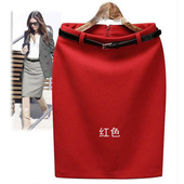 春秋新款 半身裙中裙高腰显瘦包臀一步裙开叉百搭职业装 面试裙子女