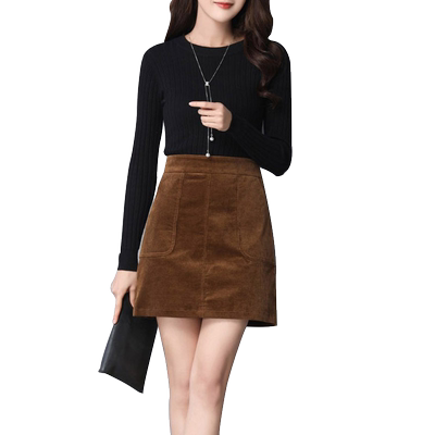 朵写短裙包臀百搭A字裙显瘦通勤