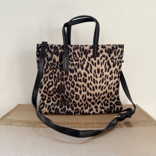 牛货捡漏 外贸欧美单豹纹托特包大容量手提包斜跨包 官价3000