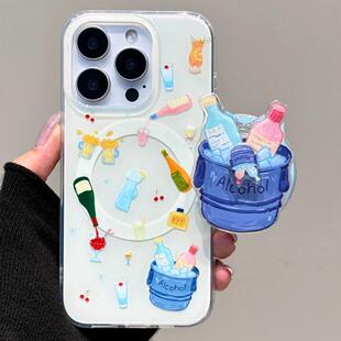 neo9 8涂鸦英文蝴蝶结牛角包Q2 6se手机壳V50 GT3女款 5i真我x7pro新23软z4 磁吸支架适用opporealmeGT5pro