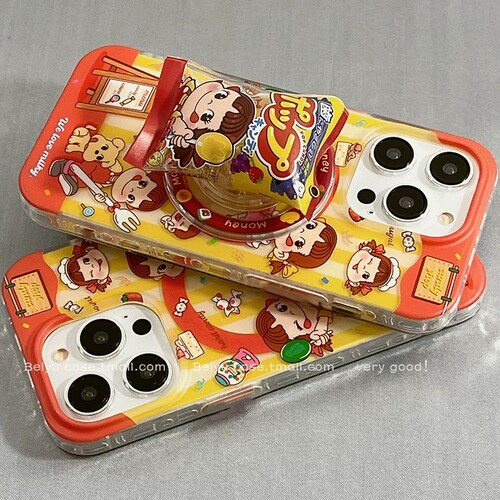 可爱不二家牛奶妹磁吸支架适用苹果16手机壳iPhone15日韩女新款13/12防摔11PROMAX全包S/XR新品7/8软套14PLUS