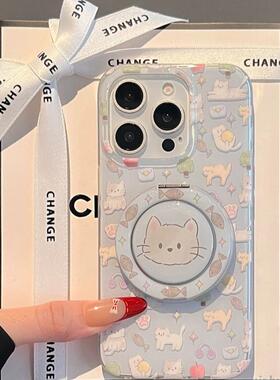 磁吸支架适用oneplus11一加12手机壳ace竞速版1+ACE5V趣味小鱼苹果猫咪涂鸦8t/10/9女7TPRO/9RT/6t软NordCE13