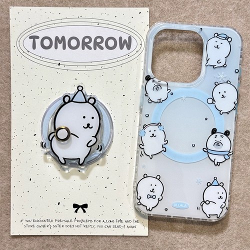 磁吸支架适用oneplus11/2一加12手机壳ace3竞速版1+ACE5V满屏可爱自嘲熊8t/10/9男女7TPRO/9RT/6软套13趣味新