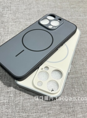 细圈磁吸适用小米15TPRO手机壳14高级红米NOTE13海外国际版PLUS全包4G肤感10S硅胶12R软POCOx7防摔灰白色C85